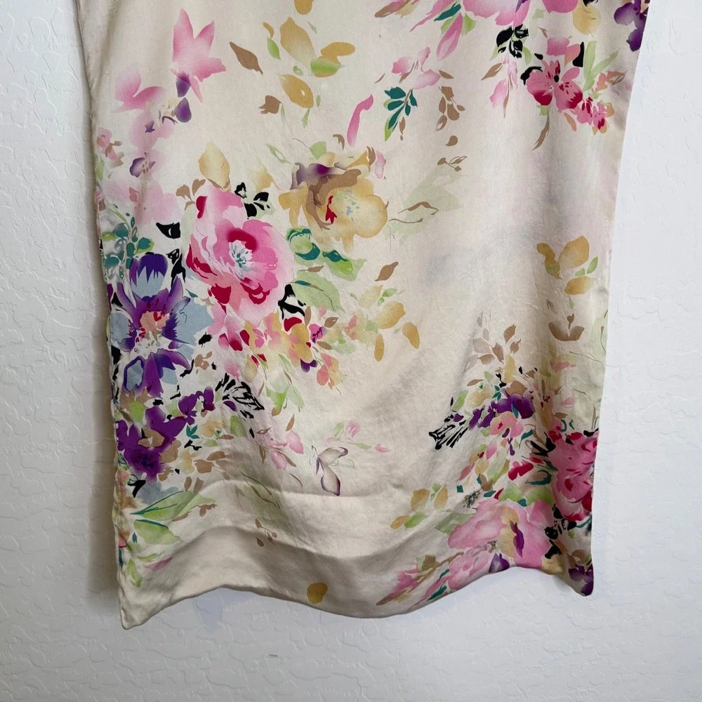 SLPBABY Women 100% Mulberry Silk Pillow Case Cream Floral Zipper Side Classy